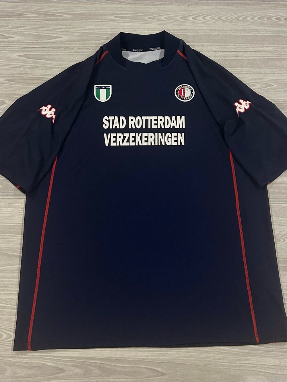 Kappa 2002/03 Feyenoord Rotterdam Soccer Jersey Navy Blue Men’s Size XL